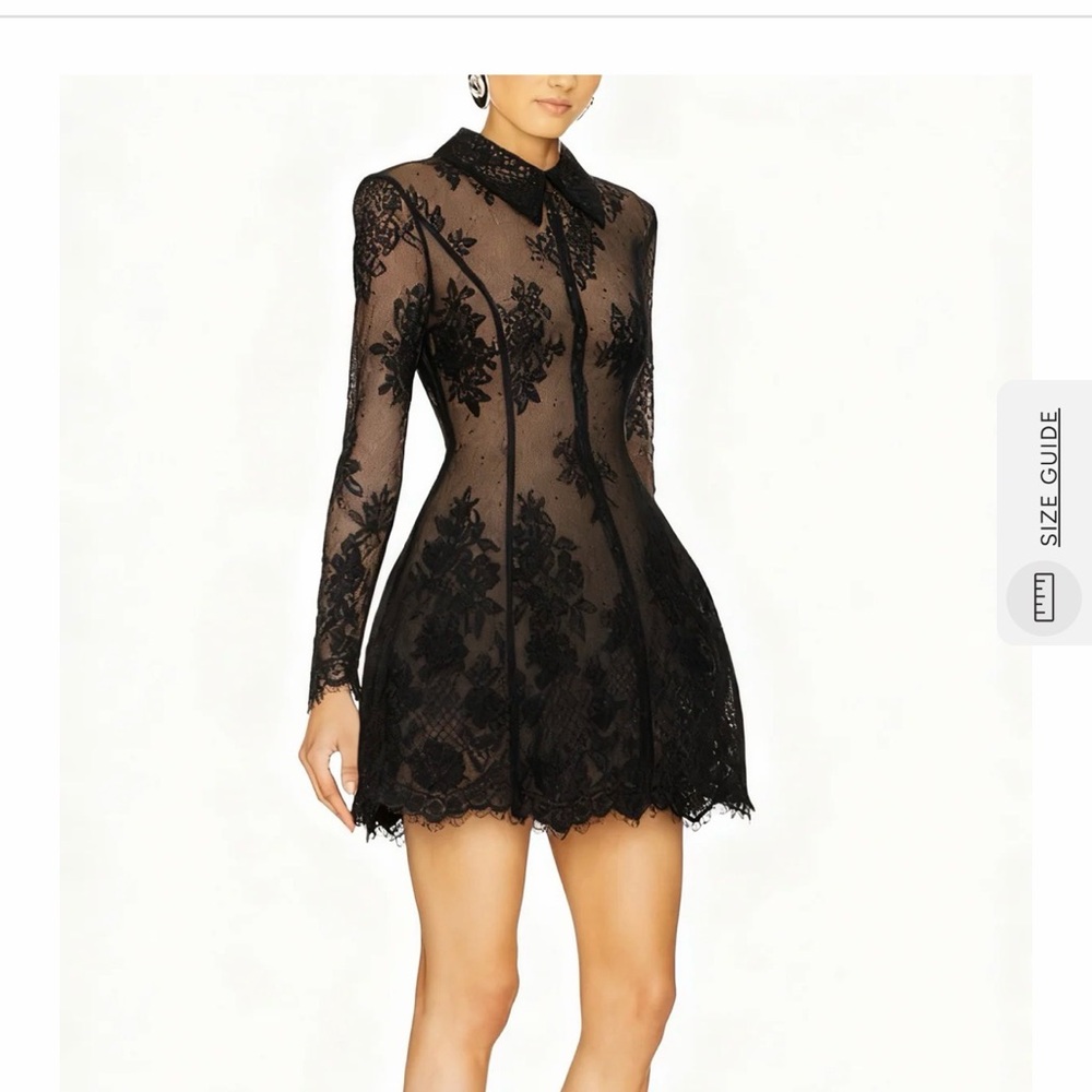 Miss Rosier Elegant Black Lace Dress